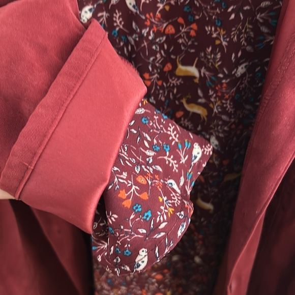 Beautifully set sale suede like outer silky inner blouse long sleeve - Picture 3 of 3